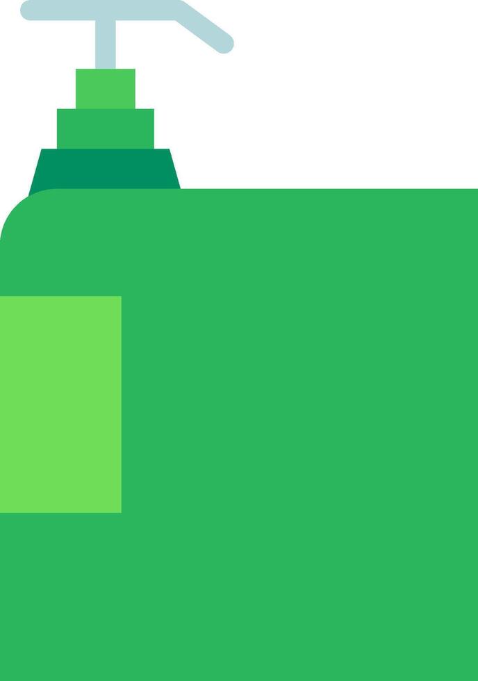 A green soap dispenser with a green lid vector