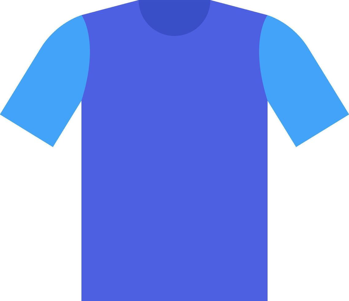 A blue shirt with a blue and white design vector