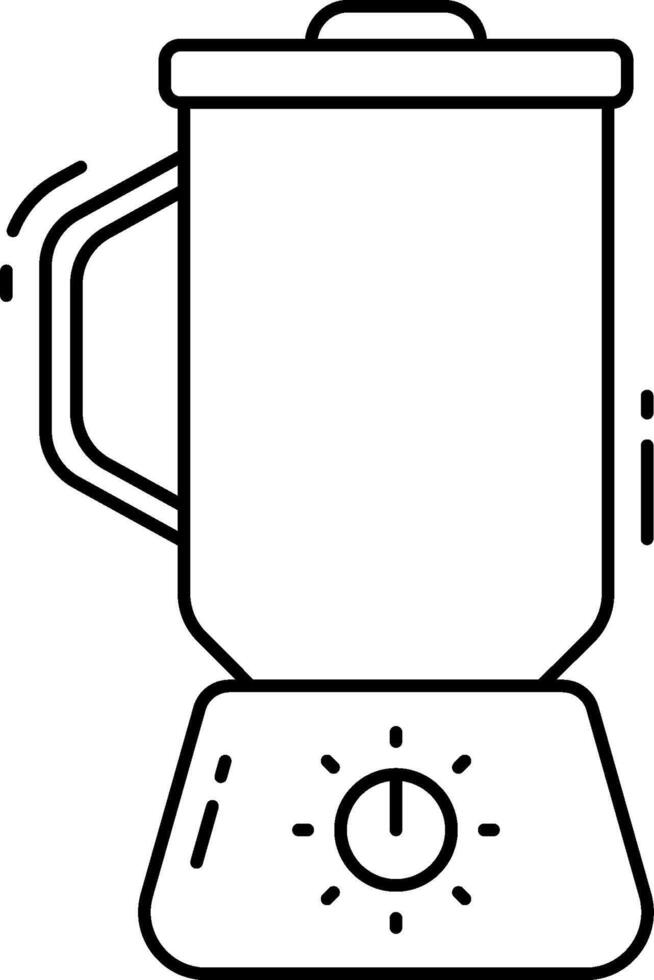 A black and white illustration of a blender vector