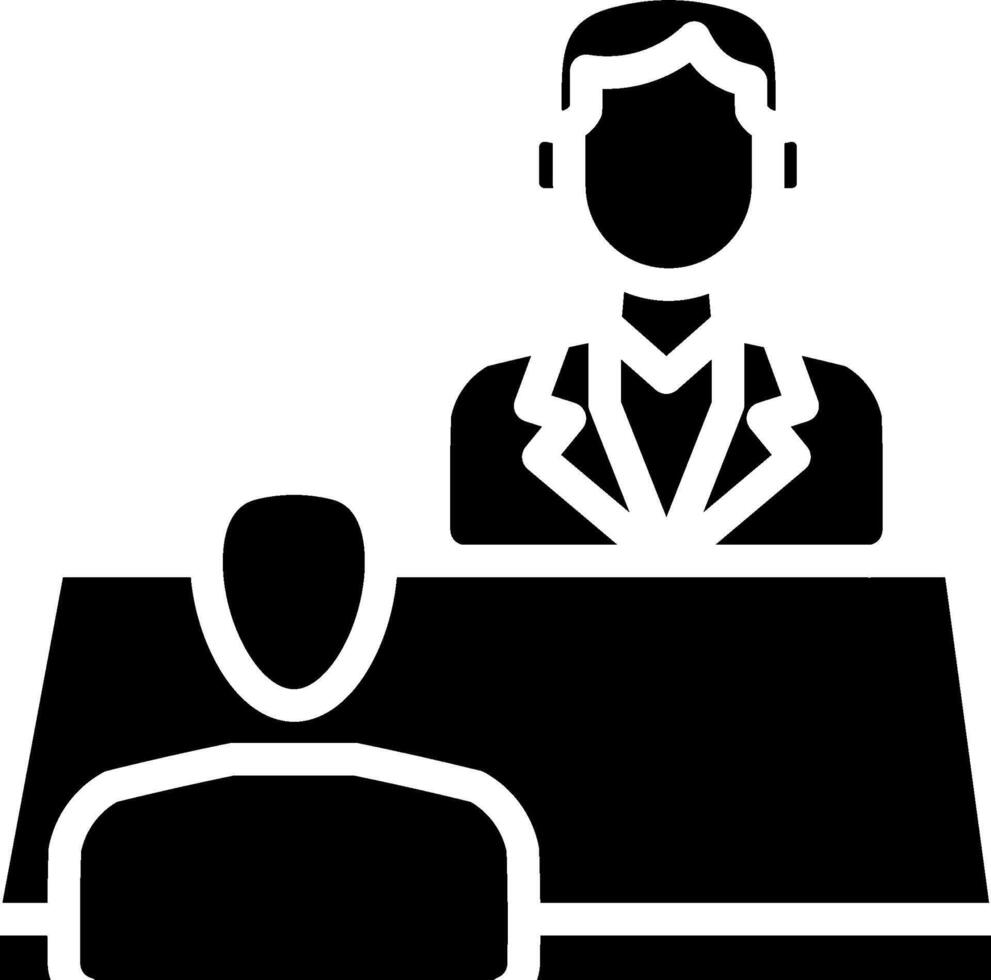 A black and white image of a man sitting at a desk vector
