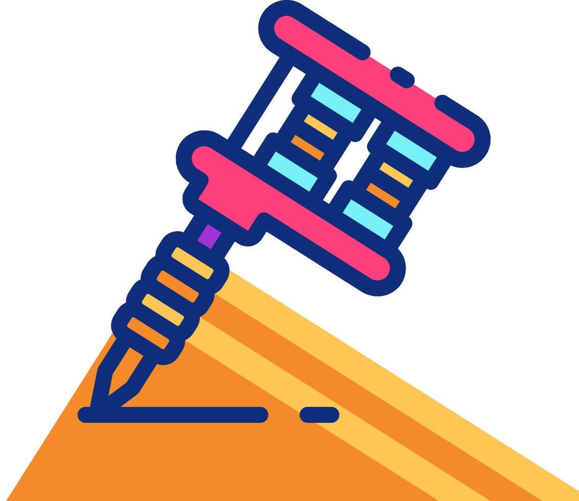 A hammer and an abacus icon vector