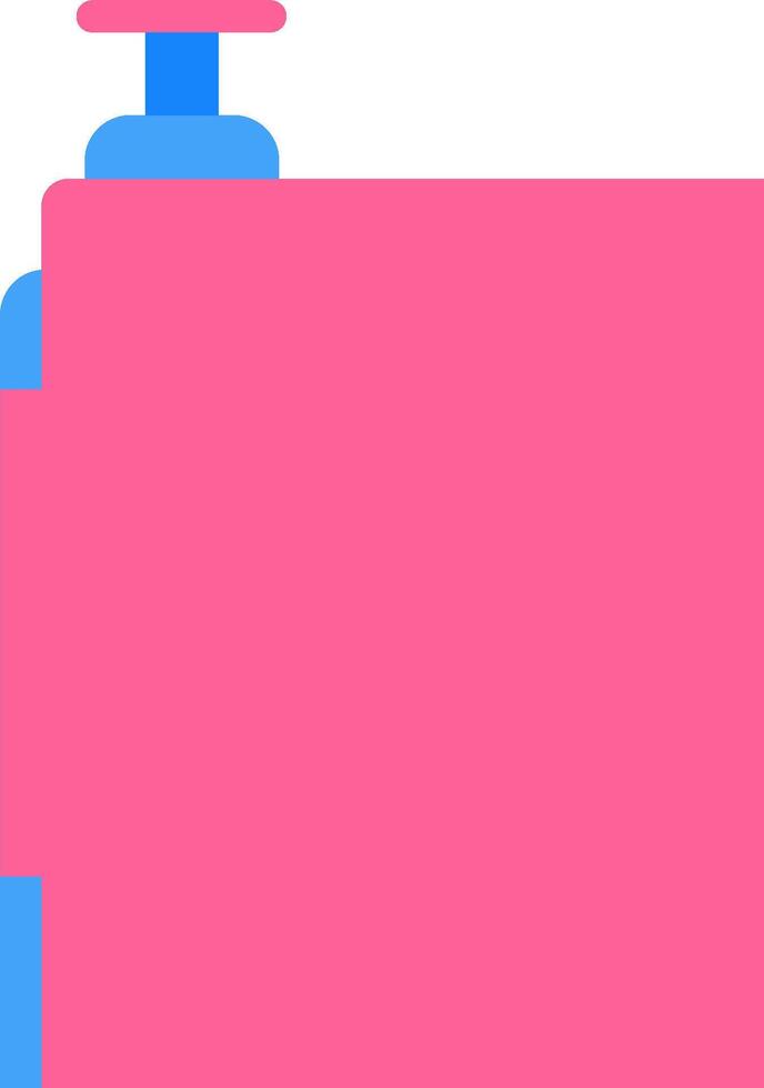 A pink and blue bottle with a blue cap vector