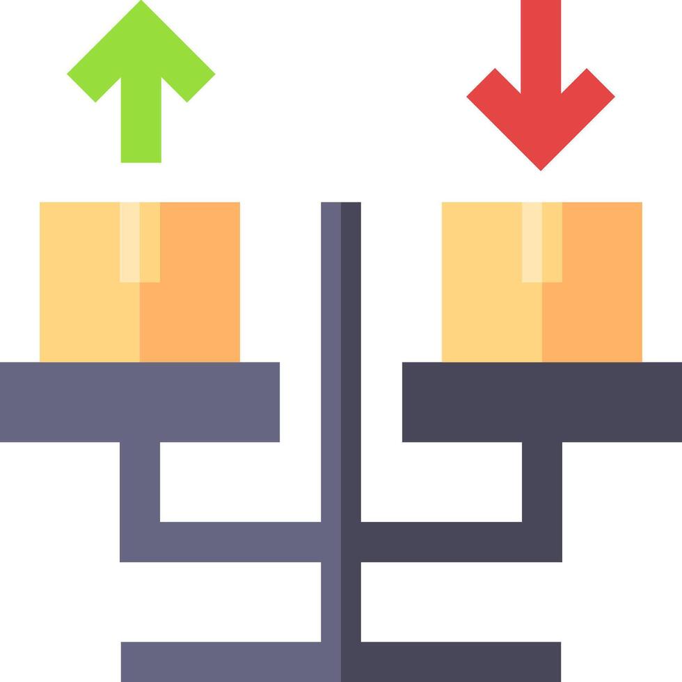Two boxes with arrows pointing up and down vector