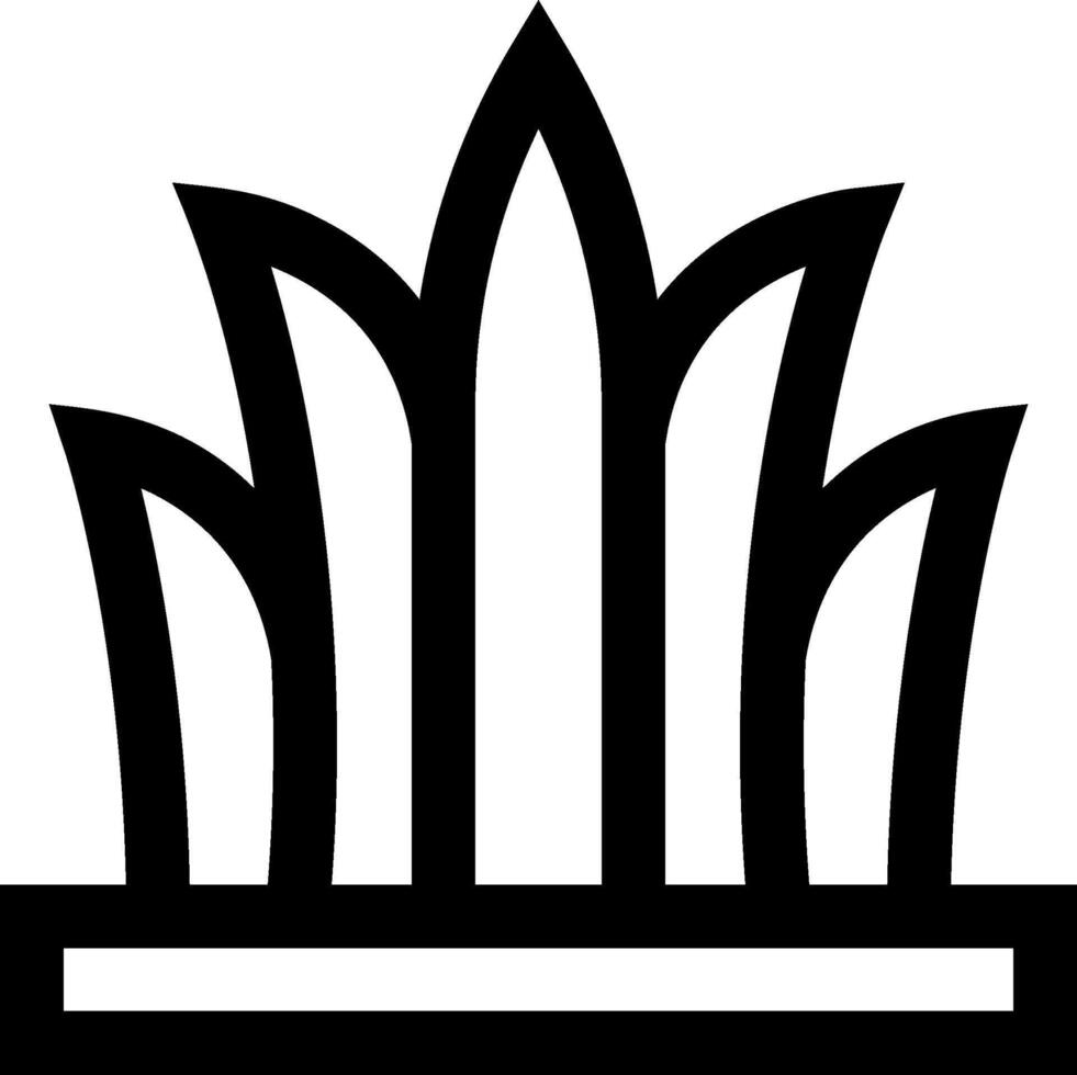 A black and white logo of a lotus flower vector