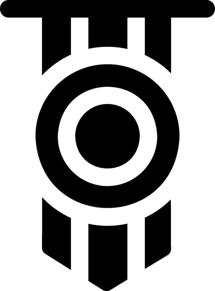A black and white logo with a shield and a circle vector