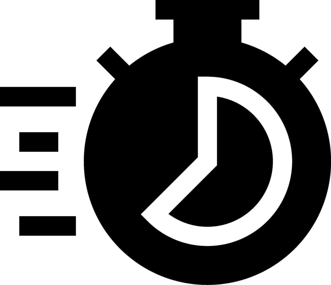 A stopwatch icon with a timer on it vector