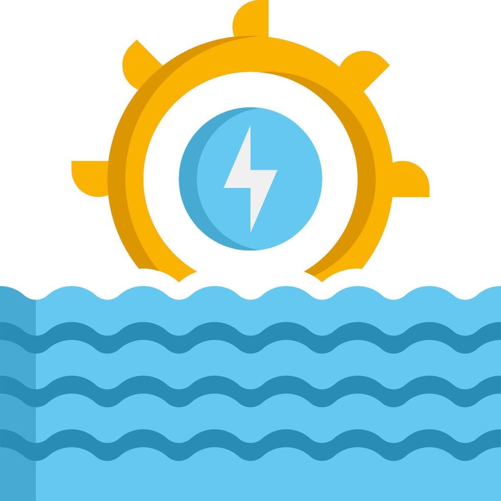 An icon of a sun and a lightning bolt vector