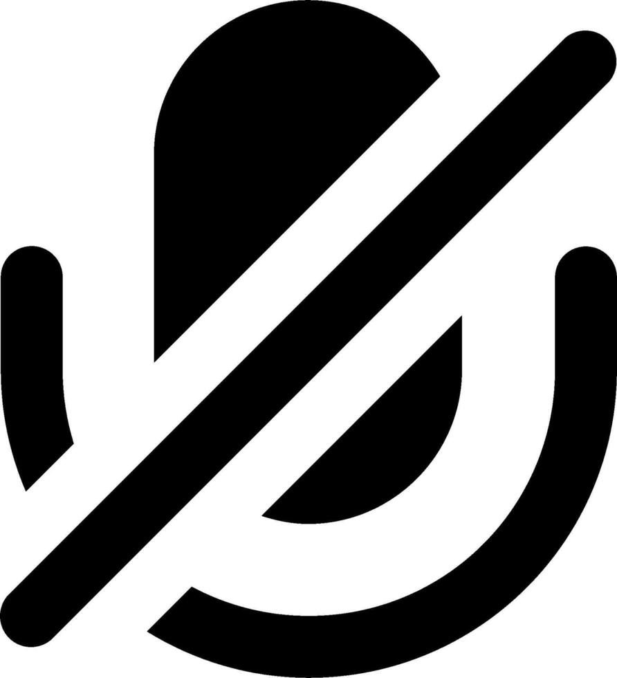 No microphone icon vector