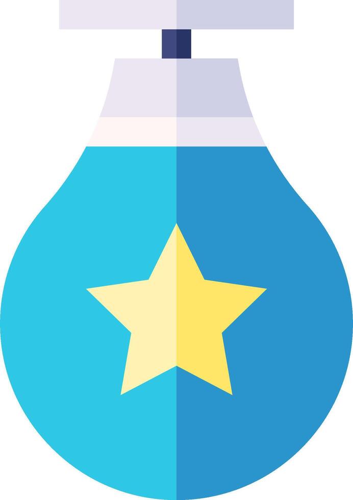 A light bulb with a star on top vector