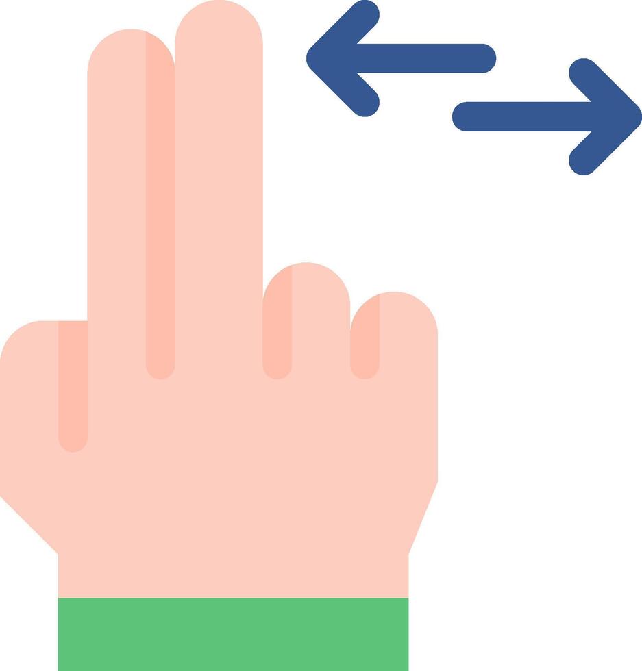 A hand pointing to an arrow pointing to the right vector