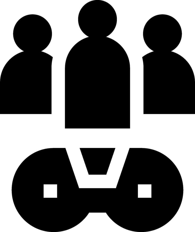 A group of people are standing around a tractor vector