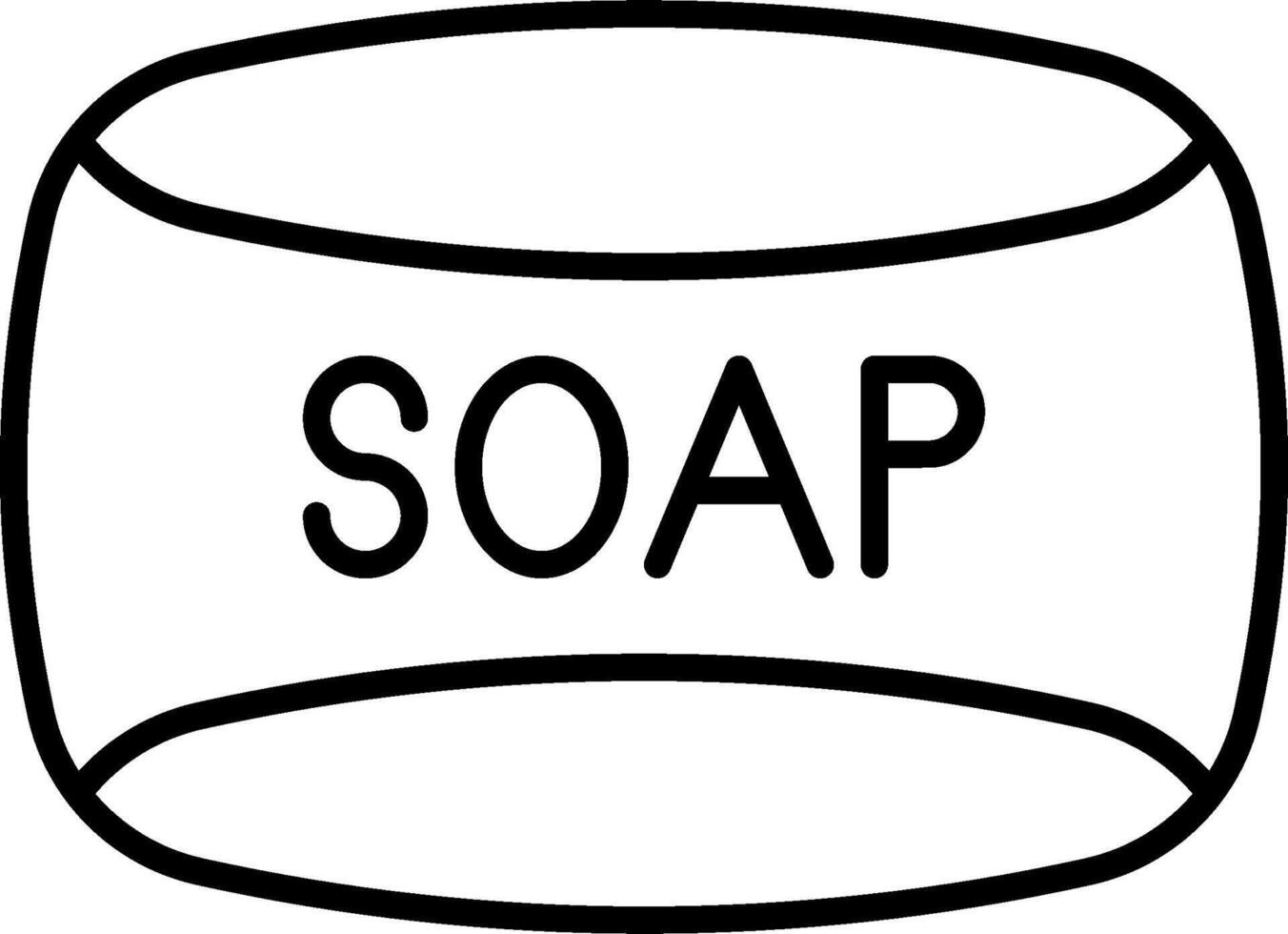 A black and white image of a soap bar vector
