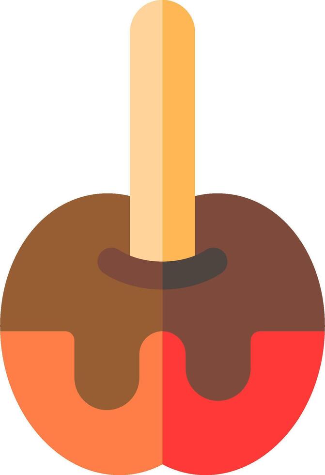 An ice cream cone with chocolate and red icing vector