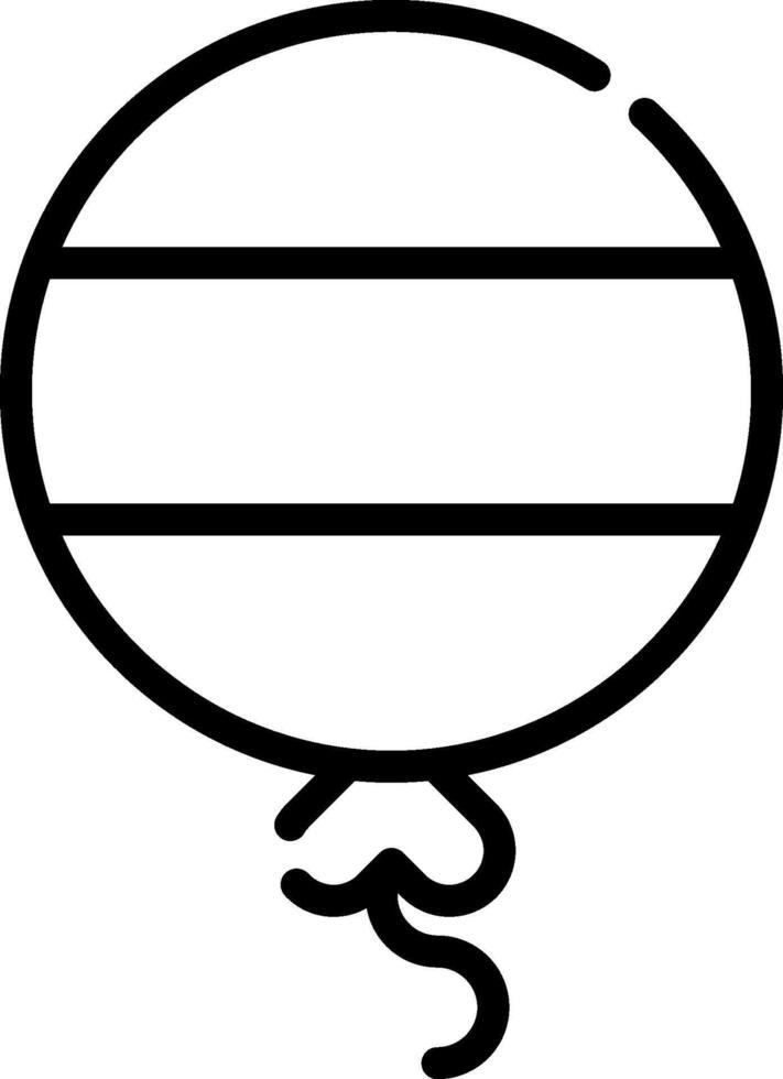 A black and white drawing of a balloon vector