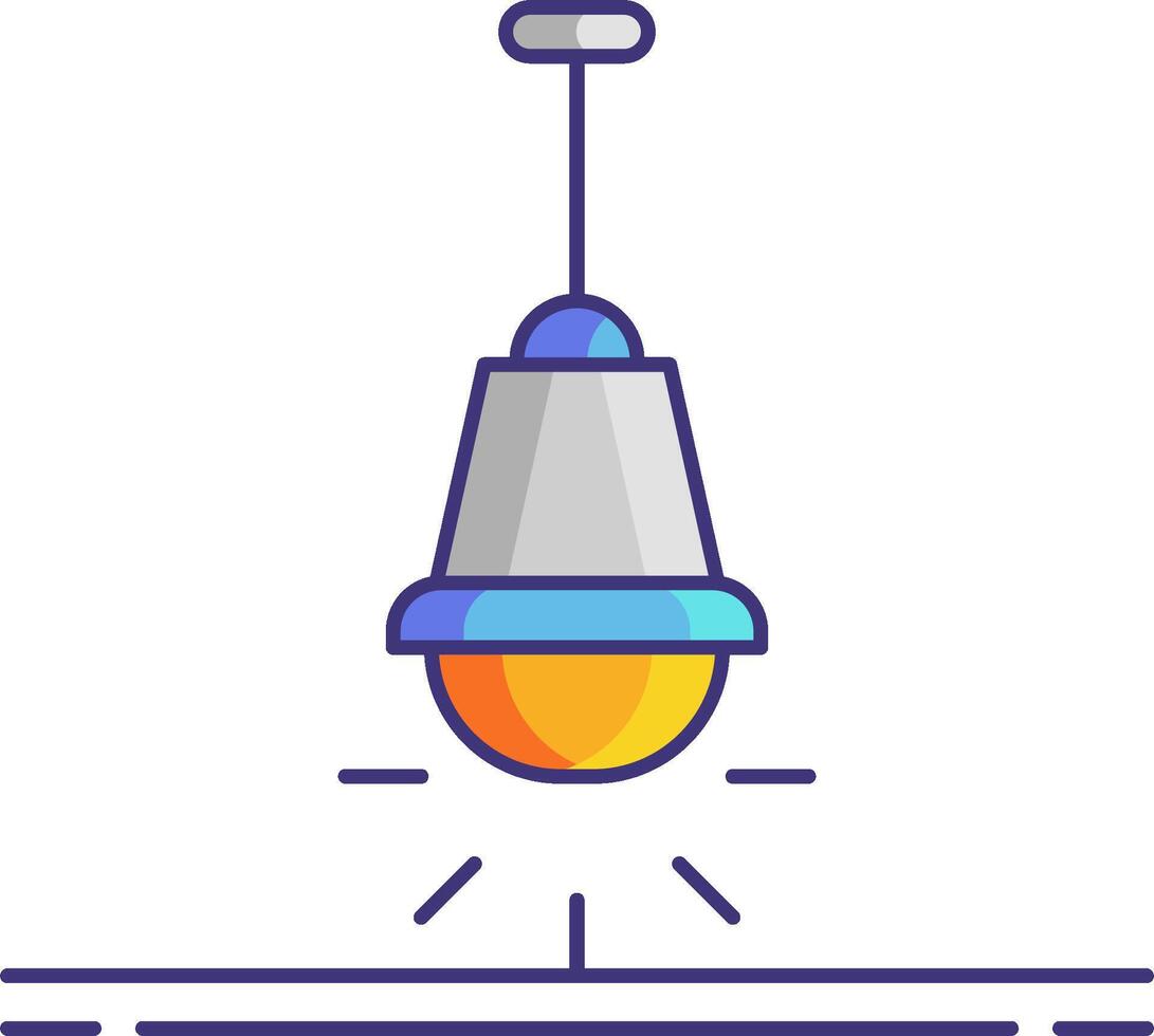 A light bulb hanging from a ceiling vector
