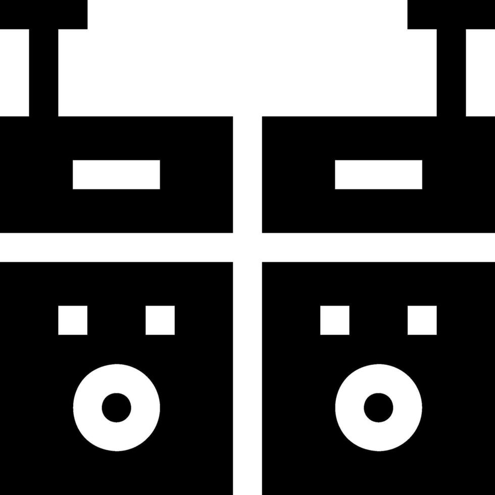 Two speakers with a white background vector