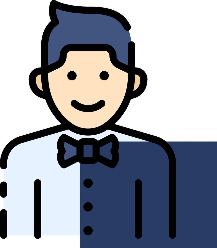 A man in a bow tie and suit with a smile vector