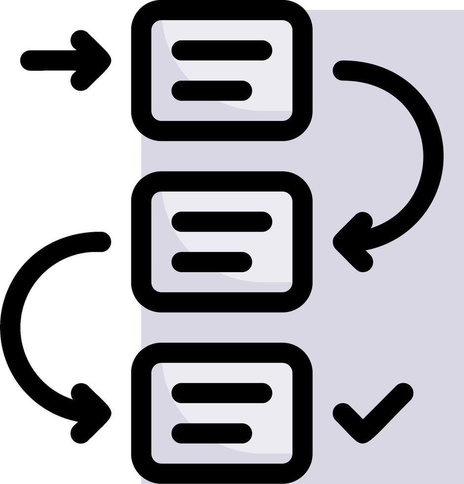 A diagram of a stack of files with arrows pointing to each other vector