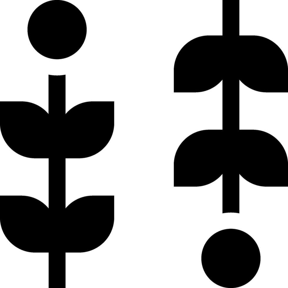 Two black and white images of leaves and flowers vector