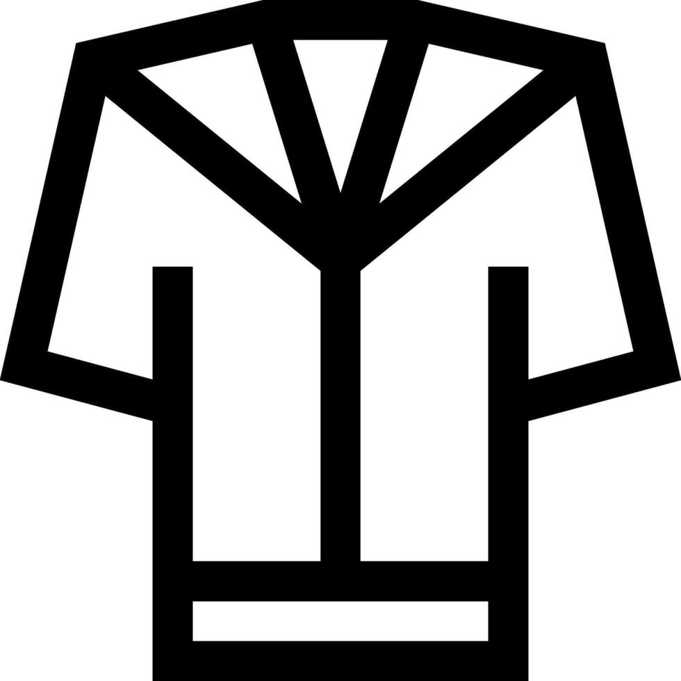A black and white image of a shirt vector