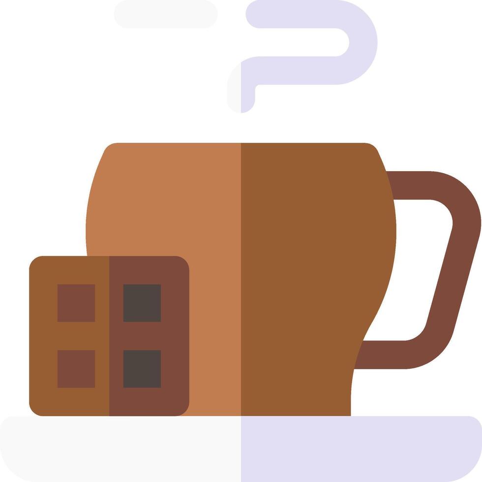 A cup of coffee and a chocolate bar vector