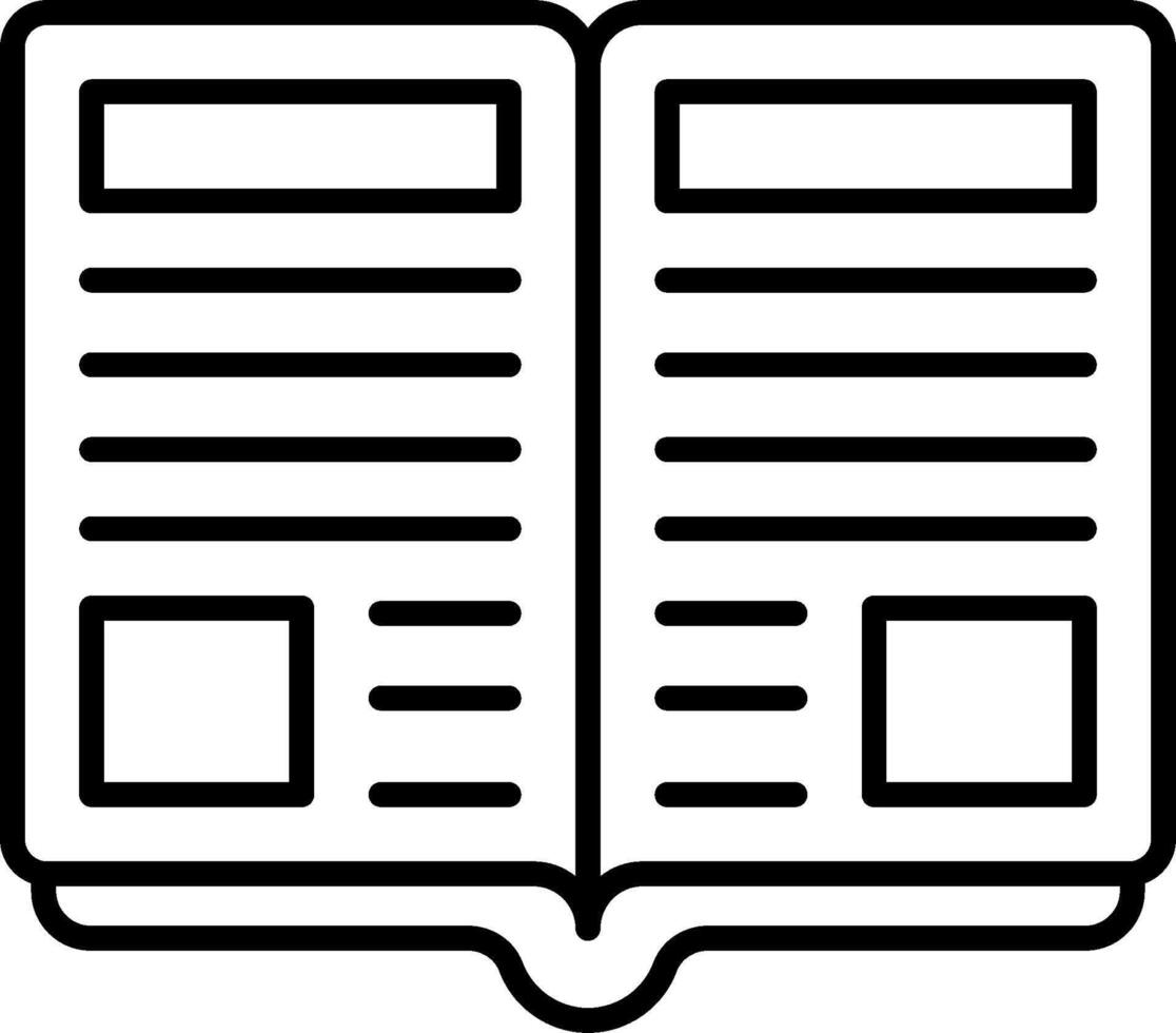 An open book icon on a white background vector