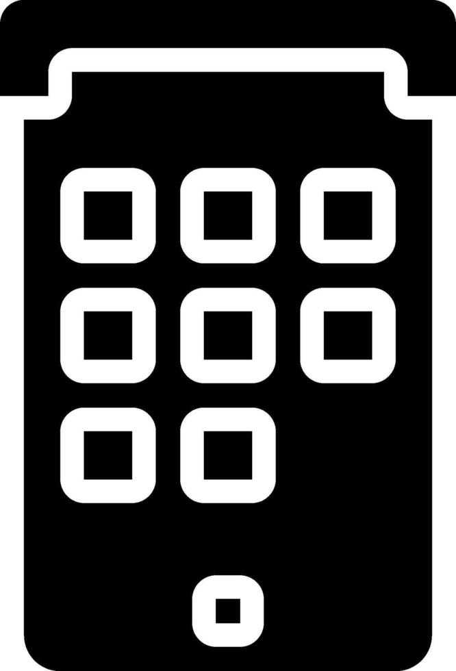 A black and white phone icon on a white background vector
