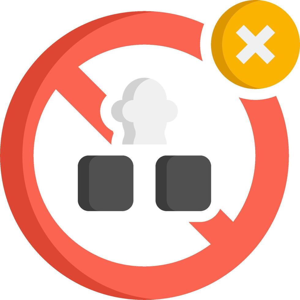 No smoking sign with a cigarette in it vector