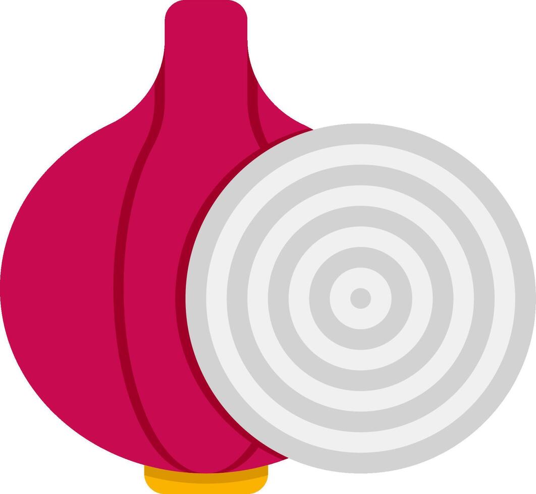 An onion with a white circle around it vector