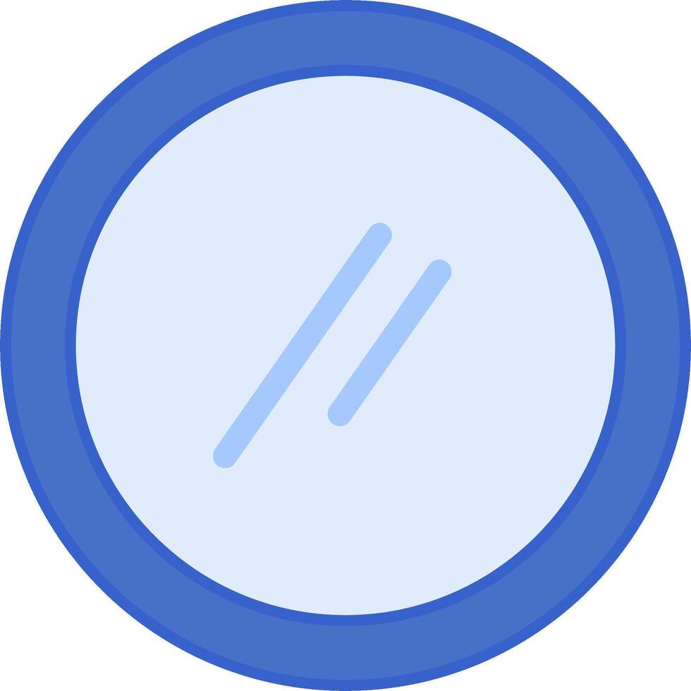 A blue circle with a line through it vector