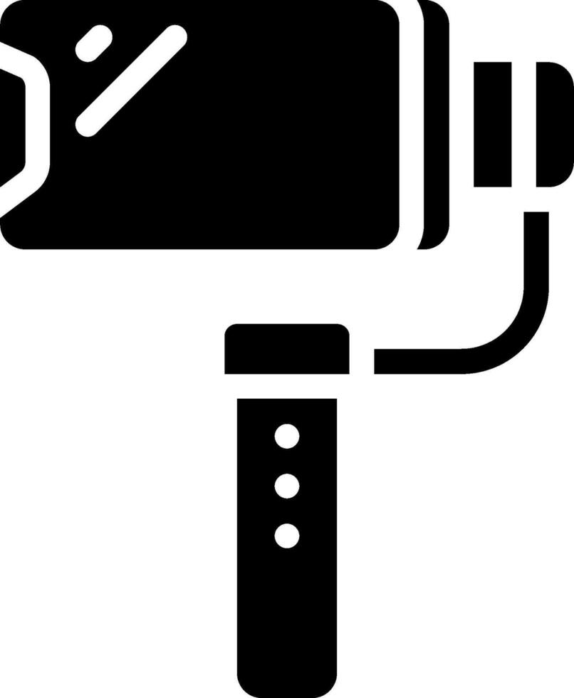 A black and white icon of a drill vector