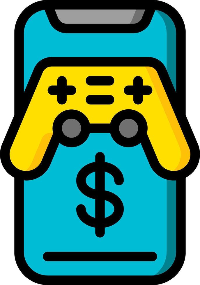A game controller and dollar sign vector