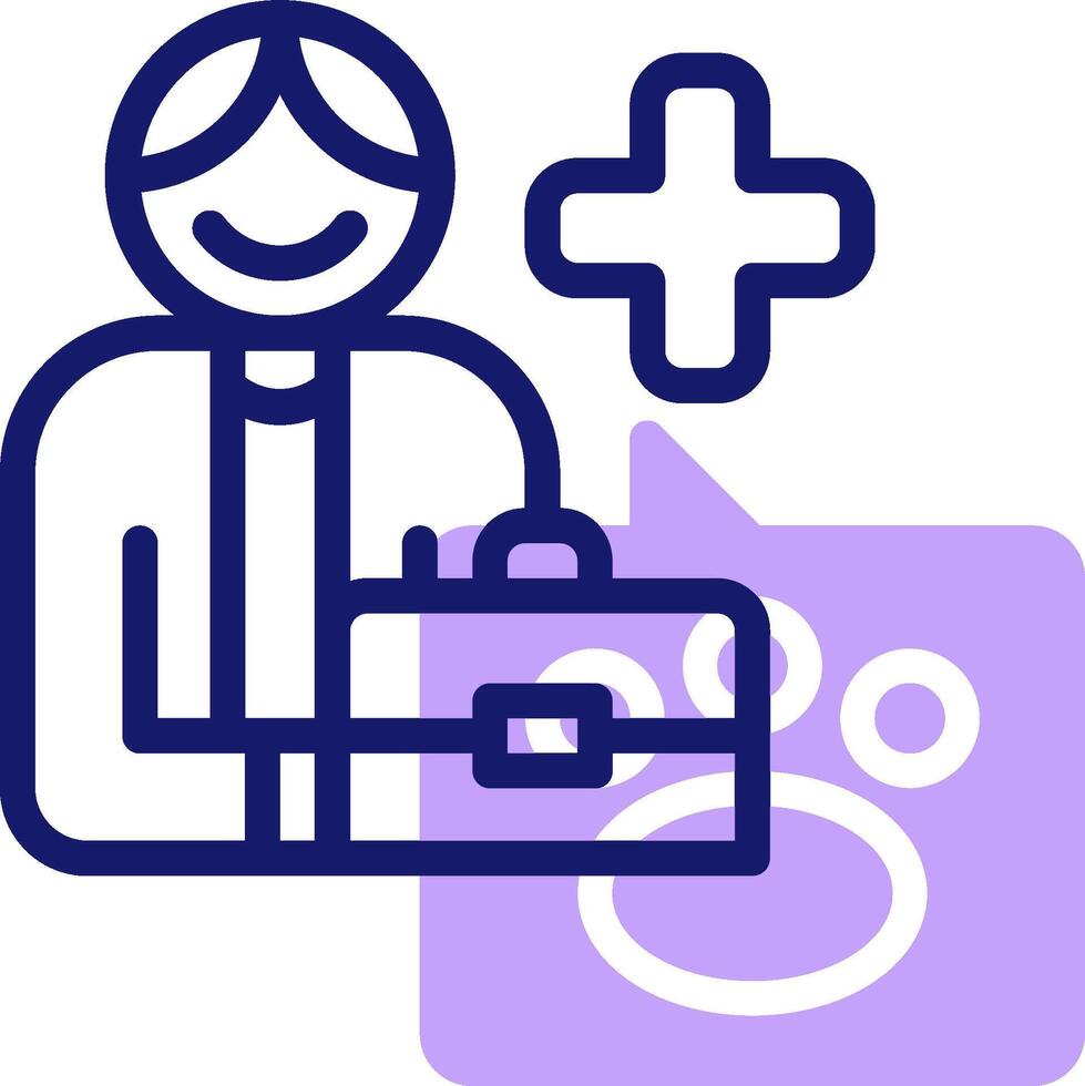 A man with a dog and a purple box vector