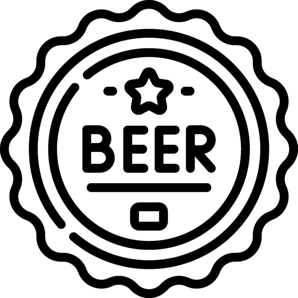A black and white logo for beer vector