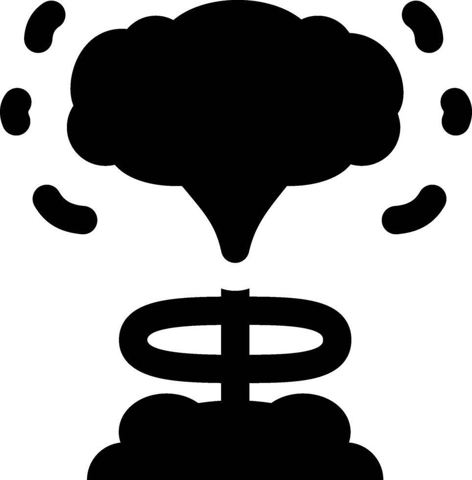 A black and white icon of a cloud with a dollar sign vector