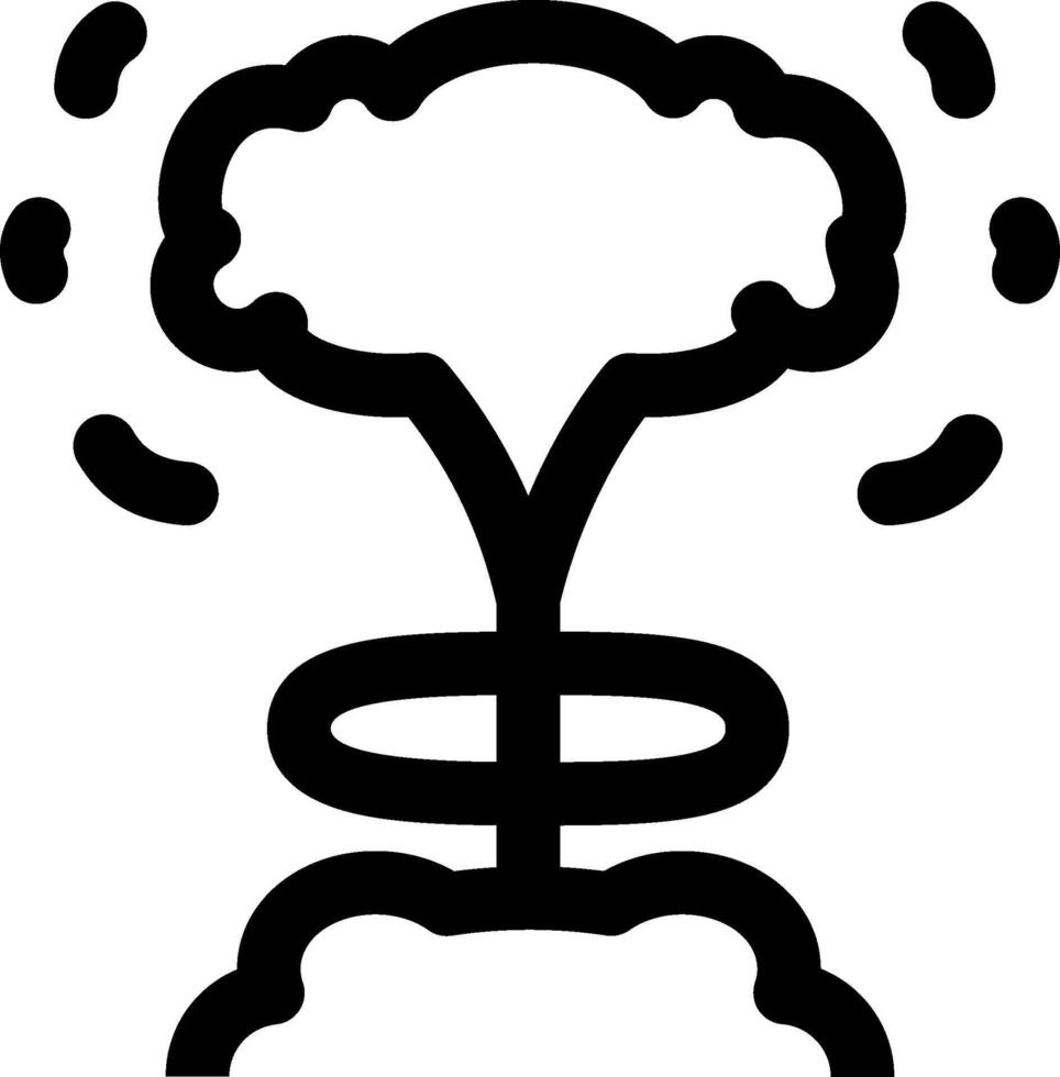 A black and white icon of a cloud with a lightning bolt coming out of it vector
