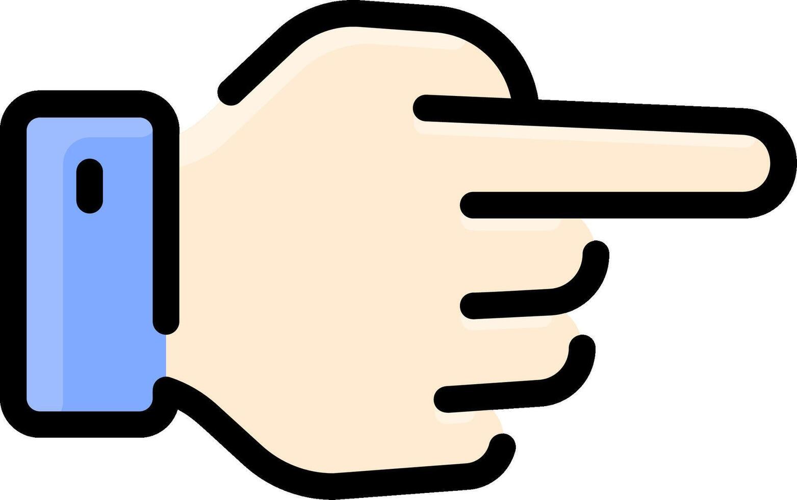 A hand pointing at something vector