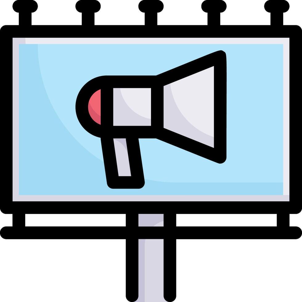A megaphone on a billboard vector