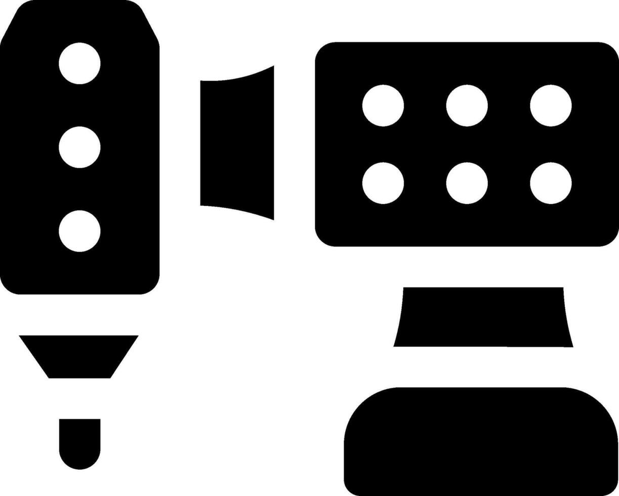 A drill and a drill bit icon vector