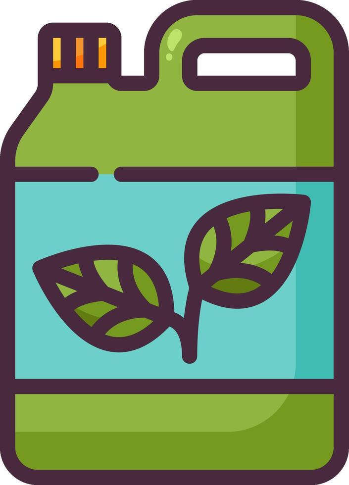 Green bottle with plant and leaves icon illustration vector