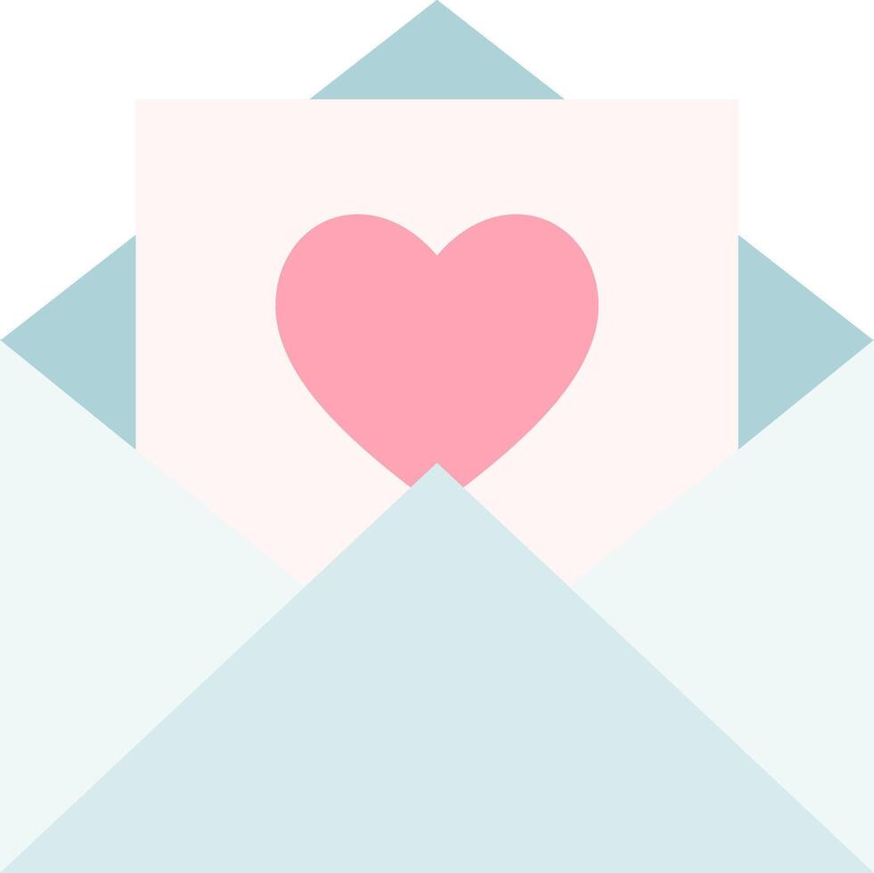 An envelope with a heart in it vector