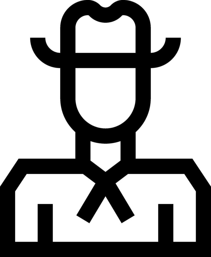 Cowboy icon illustration vector
