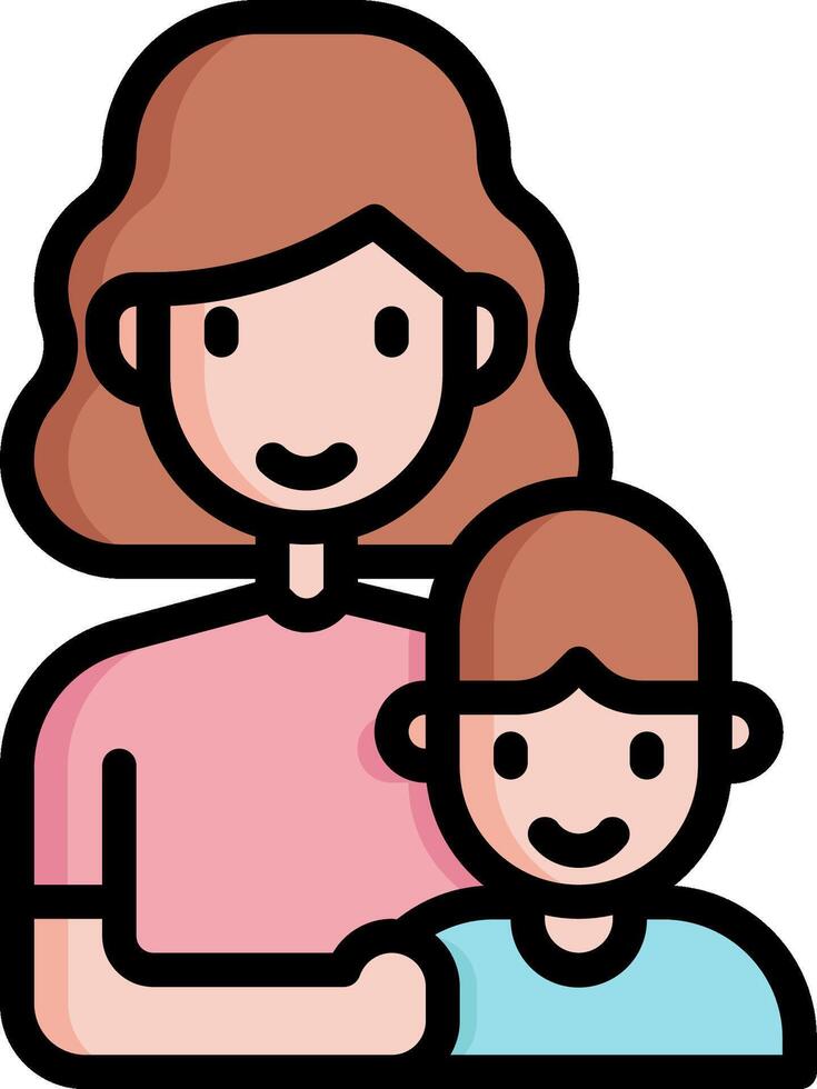 A woman and child are holding hands vector