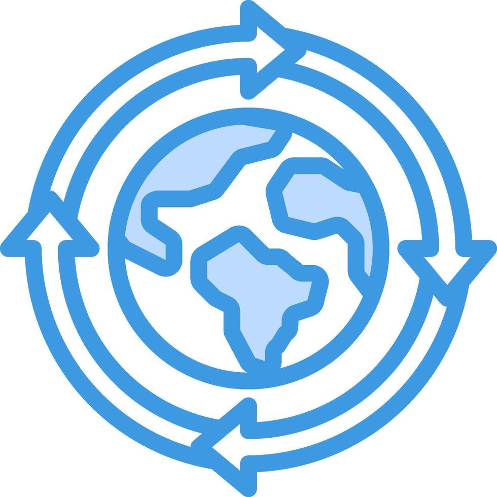 A globe surrounded by arrows vector