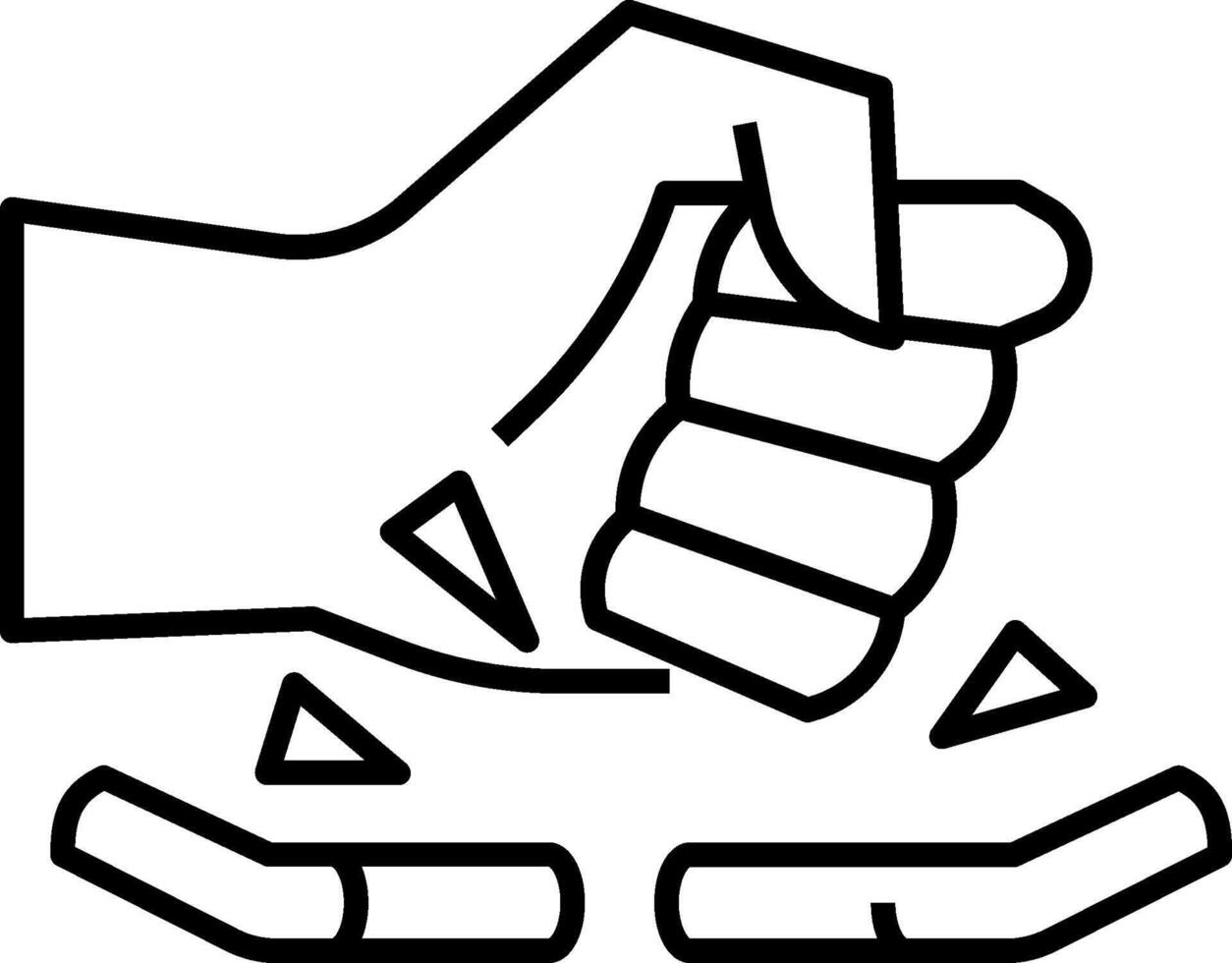 A hand holding a knife and a pair of scissors vector
