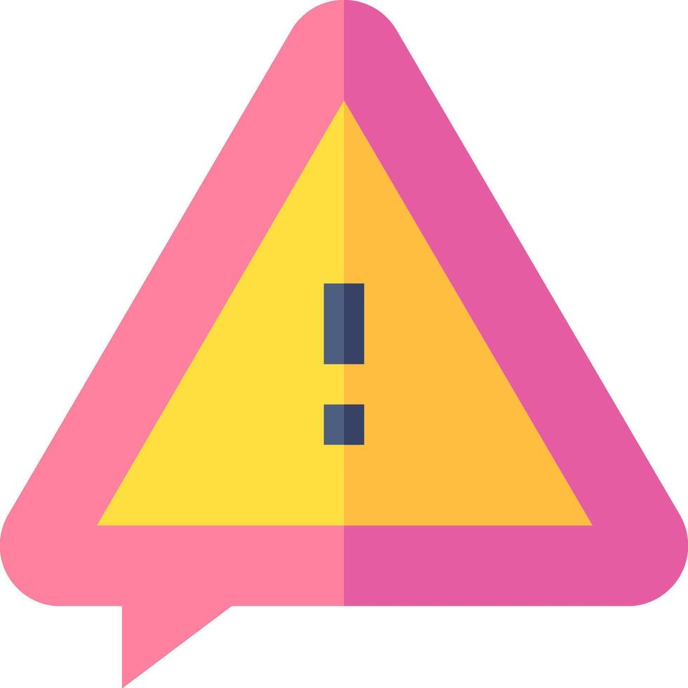 A yellow warning sign with an exclamation mark vector