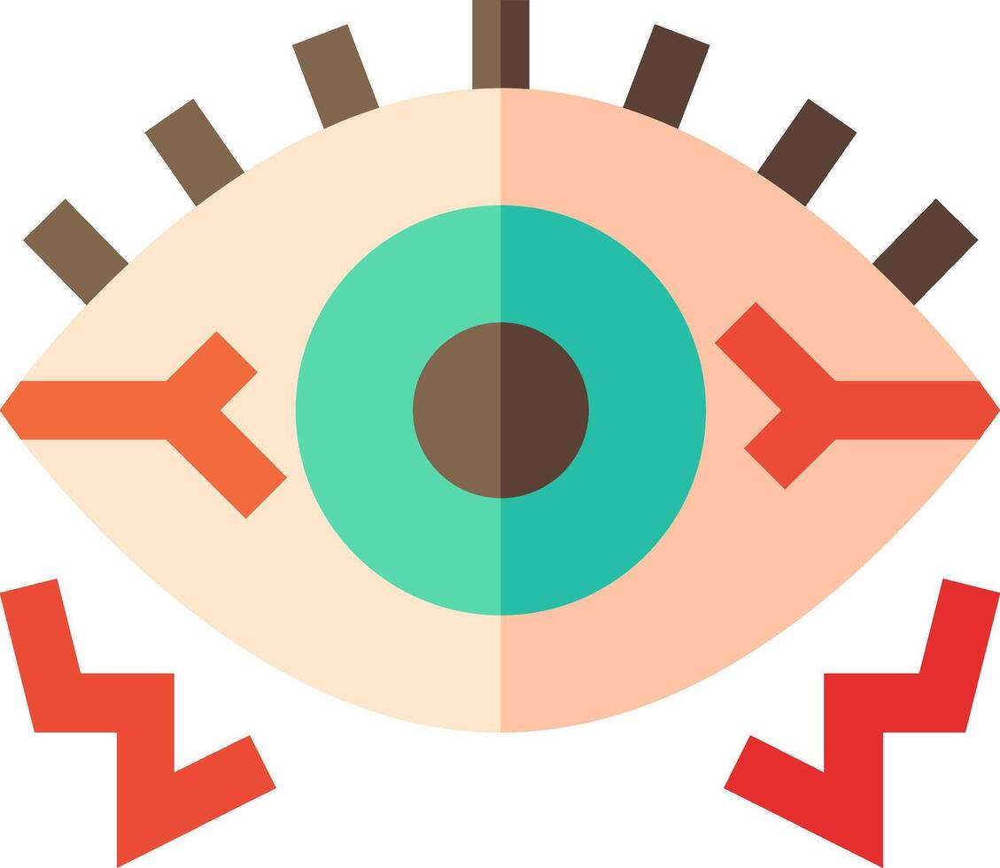 An eye with arrows pointing to it vector