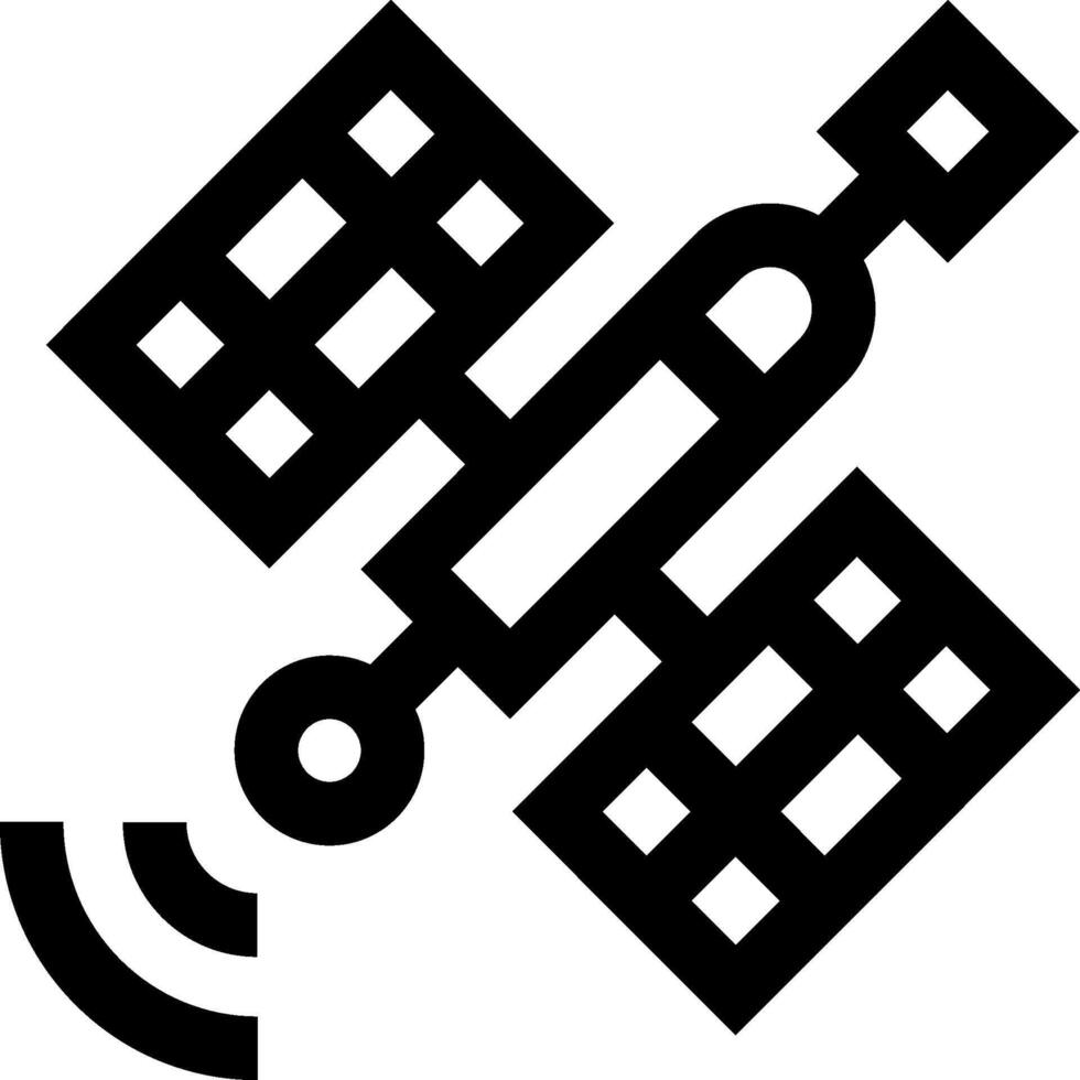 A satellite with a satellite dish on it vector