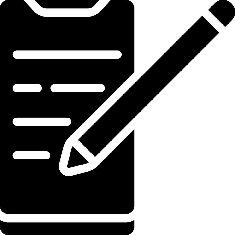 A black and white image of a pen and paper vector