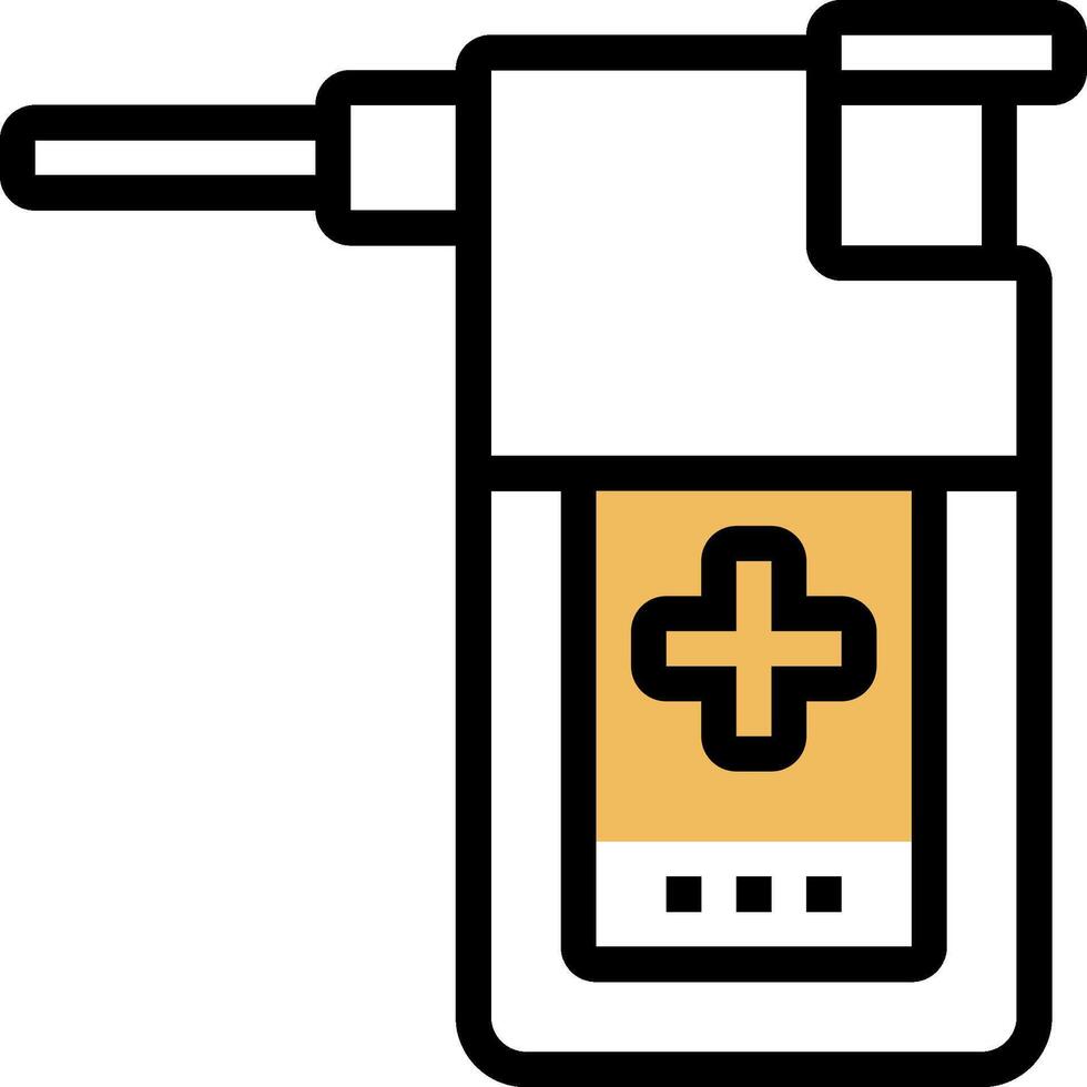 A bottle with a cross on it vector